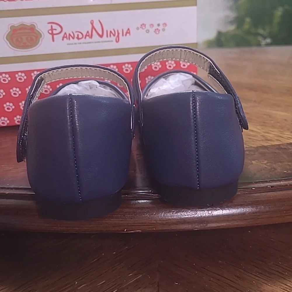 New in box! Pandaninjia Susie flat Navy dress shoes Girls toddler size 6